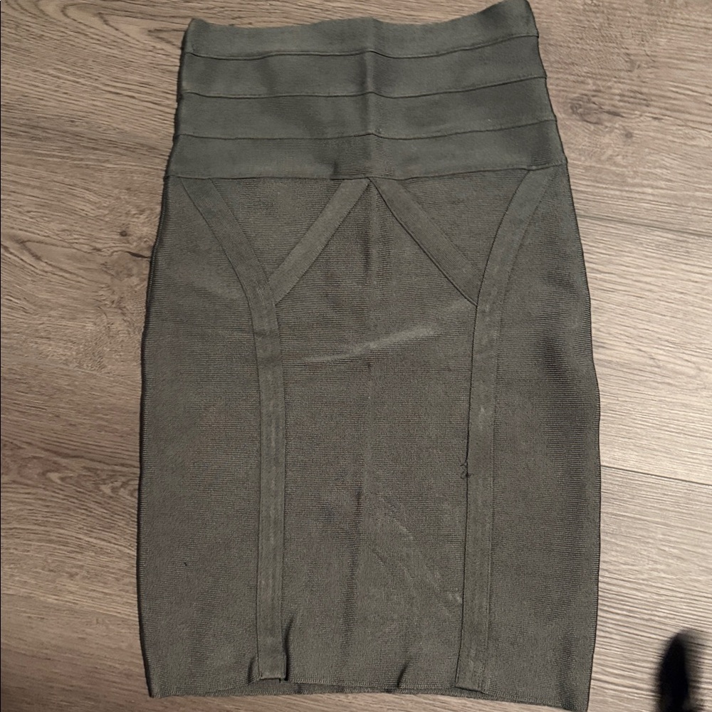 bebe khaki bodycon Skirt